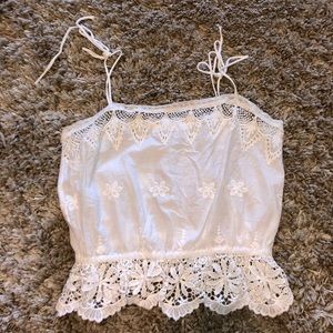 White crop top